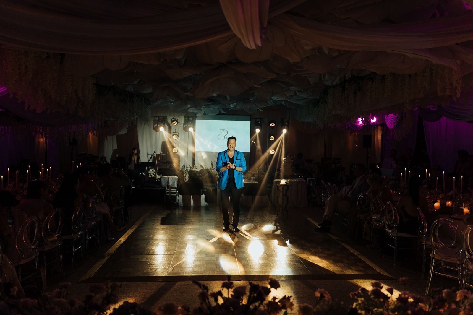 Stage magic in a wedding reception